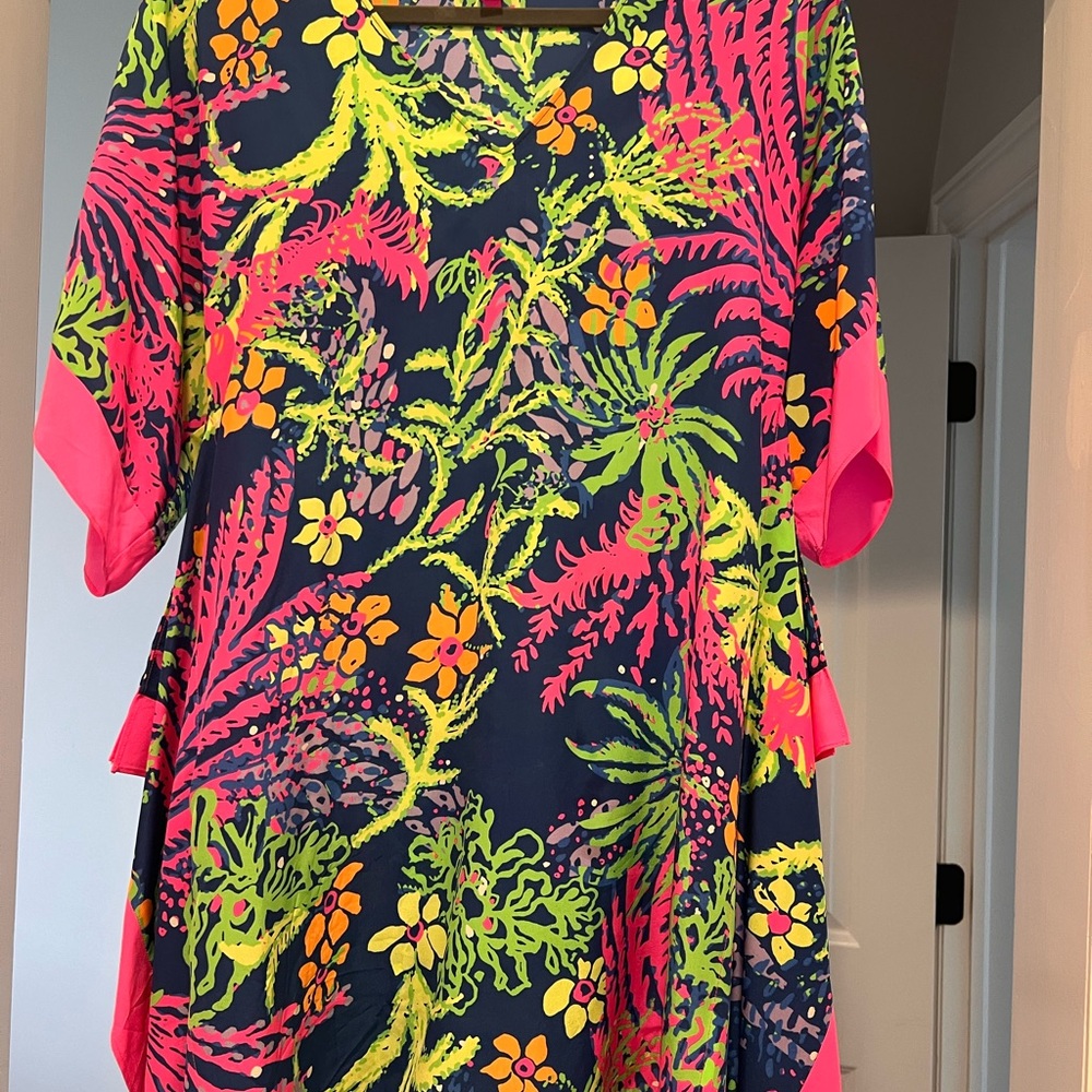 Lilly Pulitzer silk caftan dress xxs/xs